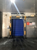Porte de chambre froide électrique et manuelle à grande vitesse avec déverrouillage manuel d'urgence en cas de panne de courant, adaptée aux entrepôts frigorifiques