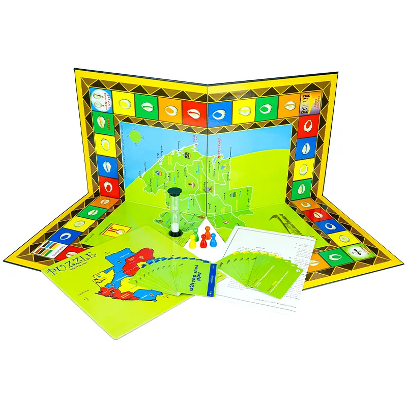 Jogo de tabuleiro de impressão personalizado, amostra grátis, design de logotipo personalizado, jogo de tabuleiro para adultos, fabricação de jogos de tabuleiro para crianças