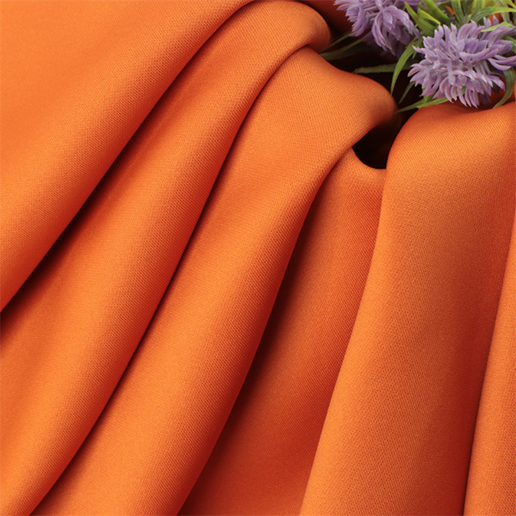 На складе Высокое качество 380gsm двухсторонний полиэстер спандекс вискоза ткань для спортивной одежды