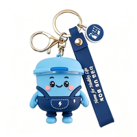 Nouveaux cadeaux promotionnels personnalisés, porte-clés en caoutchouc souple 2D à l'effigie d'animaux de dessin animé, porte-clés en PVC 3D durable avec logo, technique de formage libre 2-4 mm