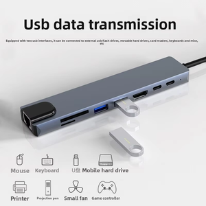 クロスボーダー8-in-1 Type-Cドッキングステーションネットワークポート<span class=keywords><strong>USB</strong></span>マルチポート拡張ドック多機能<span class=keywords><strong>USB</strong></span>ハブ - Product Image 4