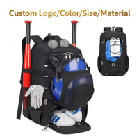 Sac à dos multifonctionnel imperméable pour baseball et softball, compartiment à chaussures, porte-casque, grande capacité, portable, sports de plein air