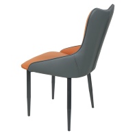 Chaise en fer rembourrée multi-usages avec coussin en cuir, structure robuste, idéale pour la maison, la cuisine, le balcon, le salon de thé, le bureau, la salle à manger