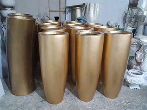 Vases <span class=keywords><strong>en</strong></span> fibre de <span class=keywords><strong>verre</strong></span> dorés pour la <span class=keywords><strong>décoration</strong></span> de la maison - Product Image 3