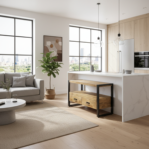 Meubles de salon en bois massif, armoire de cuisine moderne avec les pieds en métal, 2019 - Product Image 3