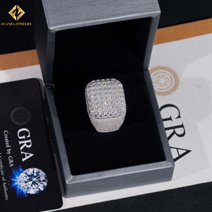 Fine Jewelry Rapper Hip Hop Luxury Fully Iced Out <b>Ring</b> for Men 925 <b>Silver</b> Gold Plated Vvs Baguette Moissanite <b>Ring</b> - Product Image 3