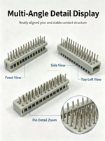Connecteur de bornier à pas de 2,54 mm en laiton, plaqué nickel/or, 3A 250V pour carte de circuit imprimé - Vente en gros usine