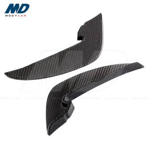 Canards de pare-chocs avant en Fiber de carbone Style Voiles noires pour <span class=keywords><strong>AUDI</strong></span> <span class=keywords><strong>RS4</strong></span> 2019-2020 - Product Image 5