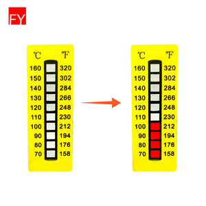Giá tốt nhất chrome Cảm biến truyền nhiệt nước giấy độ không thể đảo ngược thay đổi nhiệt nhãn thay đổi màu sắc nhãn dán nhiệt độ - Product Image 2