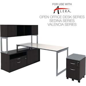 Alera 2-<b>Drawer</b> Low File Cabinet Credenza Open <b>Office</b> Desk Series-Pencil/FILE Legal/Letter Wood Material - Product Image 6
