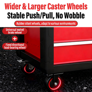 Storage <b>Cart</b> Plastic <b>Tool</b> Cabinet 50x40x30cm With Drawers Garage Workshop Use - Product Image 2