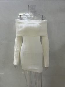 Nuovi Abiti Lavorati a Maglia con <span class=keywords><strong>Spalle</strong></span> <span class=keywords><strong>Scoperte</strong></span> Primavera 2026, <span class=keywords><strong>Vestito</strong></span> Aderente Mini a <span class=keywords><strong>Maniche</strong></span> <span class=keywords><strong>Lunghe</strong></span> Sexy per Donne - Product Image 4