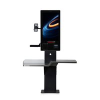 Kiosque de commande en libre-service à écran tactile capacitif sur pied, 21,5/27 pouces, LED, système d'exploitation Android/Linux, stockage 8-64 Go