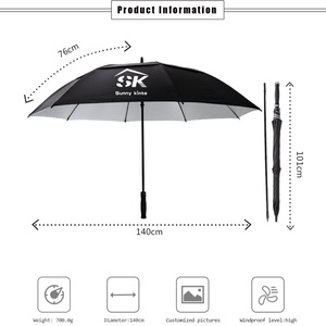 Wholesale Custom logo 54/62/68/72 Inch Fiberglass Umbrella Business Windproof and Rainproof for Beach Outdoor Strong Umbrella - Product Image 5