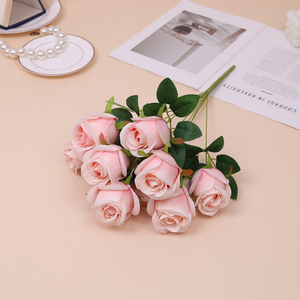 Roses artificielles de style européen, luxe léger, décorations pour la maison, salon, table à manger, ornements floraux de mariage, fleurs - Product Image 2