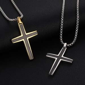 Collier croix en acier inoxydable pour homme avec pendentif Jésus-Christ, très populaire et en vente chaude - Product Image 5