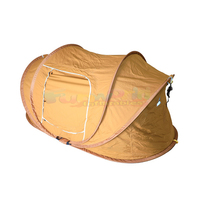 Tentes en toile imperméable pour 3 à 4 personnes Tente de plage pliable et résistante pour famille, sans jambe de force