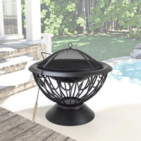 Vente en gros de chauffe-terras portables modernes et populaires à bioéthanol, en acier inoxydable, en forme de bol rond, foyer extérieur