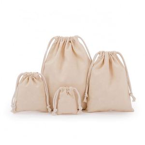Bolsas de Muselina de Algodón con Cordón, Pequeñas, Promocionales, al por Mayor, Bolsas de Regalo de Lona Medianas de 6x8 para Productos de Cuidado de la Piel, con Logotipo Impreso Personalizado - Product Image 1