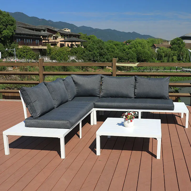 Hersteller benutzer definierte Außen terrasse Set günstigen Preis Gartens ofa Möbel beliebtesten Couch Sofa