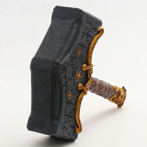 Figura de Juguete Mjolnir de 35 cm de HESPER, Inspirada en el <span class=keywords><strong>Juego</strong></span> <span class=keywords><strong>Ragnarok</strong></span>, Decoración, Regalo de Navidad, Diseño de Martillo y Hacha, Figura de Anime - Product Image 5