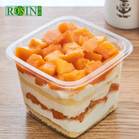 Boîte carrée transparente pour petits gâteaux, emballage de fruits, pâtisserie, vente en gros, 10 pièces