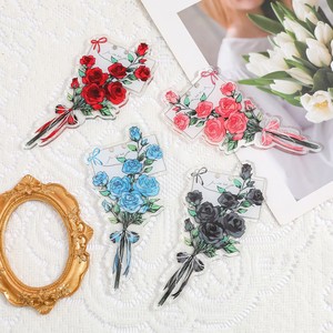 Expositor de acrílico transparente personalizado de doble cara con soporte para insignias, diseño de dibujos animados para decoración navideña - Product Image 2