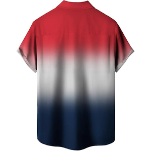 Camisas hawaianas para hombre sueltas de manga corta logotipo personalizado transpirable ODM Stand Collar Beach Resort camisas Casuales - Product Image 2