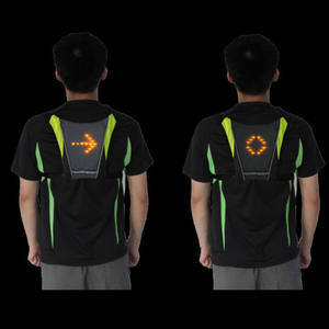 حقيبة ظهر لركوب الدراجات ملحق CE ROHS سترة عاكسة بوليمر الخفافيش التحكم عن بعد مؤشر اتجاه ركوب سترة عاكسة LED - Product Image 5