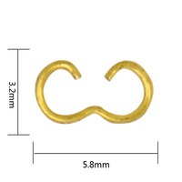Connecteur ouvert en laiton 3-voies 5,8x3,2mm pour la fabrication de bijoux DIY, bracelets et colliers
