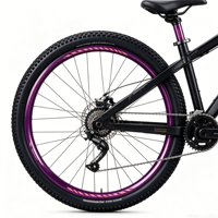 Vélo de montagne à cadre rigide en alliage d'aluminium de 26 pouces avec fourche à suspension, freins à disque hydrauliques, vitesse unique, niveau d'entrée, pour les trajets en ville