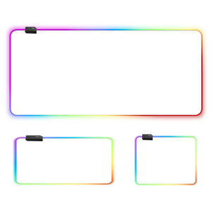 แผ่นรองเมาส์เมจิก RGB แผ่นรองเมาส์สำหรับเล่นเกมสีขาวทั้งหมดฐานยางธรรมชาติกันลื่น - Product Image 1