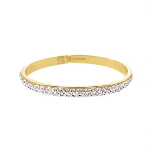 Bracelet en cristal en acier inoxydable 316L plaqué or PVD avec strass pour femme, bijoux tendance - Product Image 2