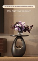 Table basse en résine haut de gamme, gain de place, vente chaude, style minimaliste, luxe, table d'appoint pour balcon, thé et canapé