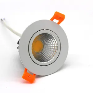 12 volts ac 15W 18w 20 watts ultraslim COB a mené le downlight réglable 1X3w 5W 7W 50mm découpé led lampe