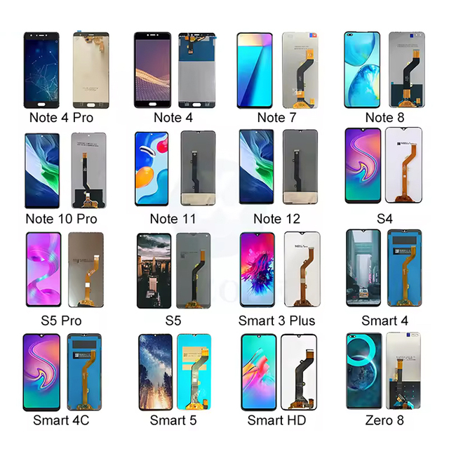 Mobile Replacement LCD Screen for Infinix Note 2 7 8 10 11 12 30 40 Display Mobile Repair Tools