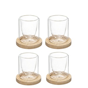 SET DI 4 BICCHIERI CON SOTTOPORTELLINI IN BAMBÙ - Product Image 1