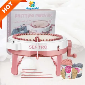 Wholesale Sale Weaver Automatic Round Spinning Wool manual 48 Needle Hand Family Parent Children Diy Game Knitting Machine Toys