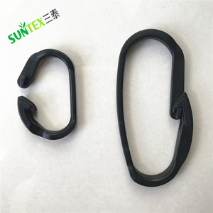 Clip en plastique mousqueton ovale crochets noirs <span class=keywords><strong>pour</strong></span> bâche cerisier verger couverture <span class=keywords><strong>crochet</strong></span> de corde élastique - Product Image 5