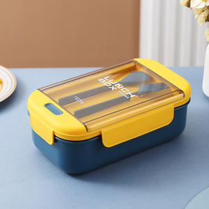 Ins Grid Rectangular Lunch <b>Box</b> Student Sealed with Lid Lunch <b>Box</b> Office Worker Heating Bento Lunch <b>Box</b> - Product Image 6
