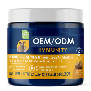 Formule vétérinaire Reishi, Queue <span class=keywords><strong>de</strong></span> dinde, Crinière <span class=keywords><strong>de</strong></span> <span class=keywords><strong>lion</strong></span> – Complément à mâcher pour chien pour le soutien immunitaire, renforcement <span class=keywords><strong>de</strong></span> l'immunité, santé digestive et cutanée - Product Image 1