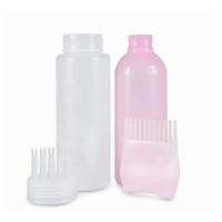 Bouteille applicatrice en plastique de 6 oz pour outils de coiffure, écologique, pour coloration, peigne de salon de beauté, bouteille en plastique pour grossistes