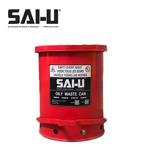 SAI-U OSHA標準実験室ゴミ箱耐火ゴミ箱油性ゴミ箱10G/37.8L