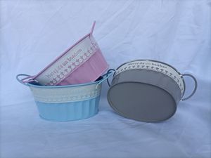 Vente directe d'usine de pots en fer ovales à double anse pour plantes succulentes, idéaux pour décorer les jardins intérieurs et extérieurs. - Product Image 5