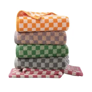 Wholesale cotton jacquard adult face towel 34*75cm115g looking forward to thick soft multi-color towel