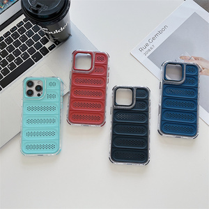 Agujero de disipación de calor TPU inyección de combustible Marco de PC transparente Fundas Para Celular Fundas de teléfono móvil para <span class=keywords><strong>iPhone</strong></span> 16 <span class=keywords><strong>Pro</strong></span> <span class=keywords><strong>Max</strong></span> <span class=keywords><strong>12</strong></span> 13 14 15 - Product Image 3