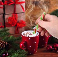 Cuillère à remuer de Noël personnalisée Bonbons menthe poivrée Chocolat doux et café Sucette menthe poivrée