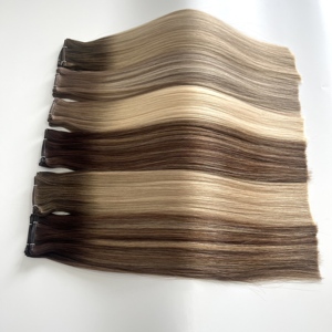 Extensions de cheveux humains vierges européens Genius, tissées, double épaisseur, sans nœuds, lisses comme des baguettes, douces - Product Image 4