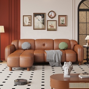 Prezzo all'ingrosso tappezzeria soggiorno <span class=keywords><strong>mobili</strong></span> personalizzati design moderno di lusso olio in pelle di cera tessuto modulare divano - Product Image 2