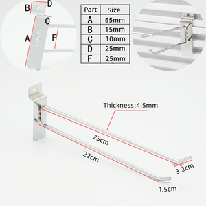 Support d'affichage en carton avec crochets de suspension, crochets métalliques double ligne en acier au carbone chromé pour étiquettes de prix de ceintures - Product Image 6